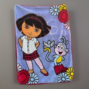 Nickelodeon DORA the Explorer & Boots 2011 Heavy Fleece Throw Blanket 54x 75”